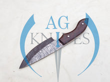 Load image into Gallery viewer, Handmade Damascus Steel Hunting Skinner Knife with Wood Handle 9&#39;&#39; - Cowboyknives by AGKNIVESUSA
