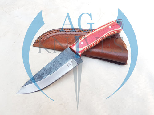 Handmade High Carbon Steel Hunting Skinner Knife with Color Sheet Handle - Cowboyknives by AGKNIVESUSA