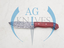 Load image into Gallery viewer, Full Tang Handmade Damascus Steel Hunting  Knife with Wood Handle 10&#39;&#39; - Cowboyknives by AGKNIVESUSA
