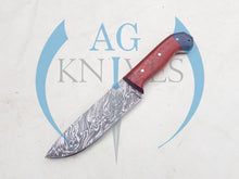 Load image into Gallery viewer, Full Tang Handmade Damascus Steel Hunting  Knife with Wood Handle 10&#39;&#39; - Cowboyknives by AGKNIVESUSA
