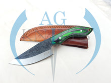 Load image into Gallery viewer, Handmade High Carbon Steel Hunting Skinner Knife with Color Sheet Handle  9&#39;&#39; - Cowboyknives by AGKNIVESUSA
