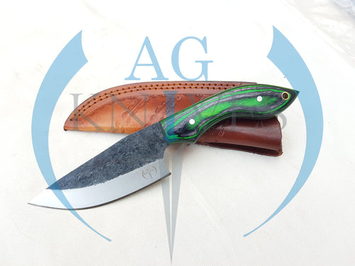 Handmade High Carbon Steel Hunting Skinner Knife with Color Sheet Handle  9'' - Cowboyknives by AGKNIVESUSA