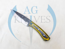 Load image into Gallery viewer, Handmade High Carbon Steel Hunting Knife with Color Sheet Handle  10&#39;&#39; - Cowboyknives by AGKNIVESUSA
