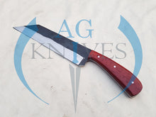 Load image into Gallery viewer, Handmade High Carbon Steel Viking Seax Knife with Wood Handle 13&#39;&#39; - Cowboyknives by AGKNIVESUSA
