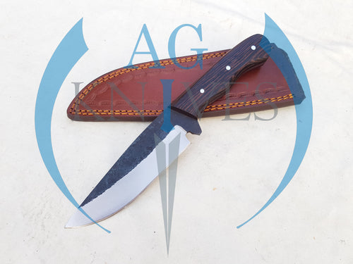 Handmade 1095 Steel  Hunting Knife with Wood  handle 10'' - Cowboyknives by AGKNIVESUSA